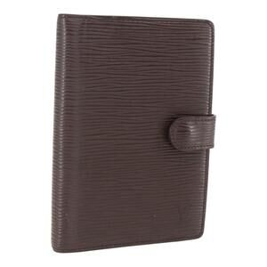 LOUIS VUITTON Epi Agenda PM Day Planner Cover Mocha R2005D LV Auth 159180